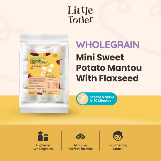 Wholegrain Mini Sweet Potato Mantou with Flaxseed