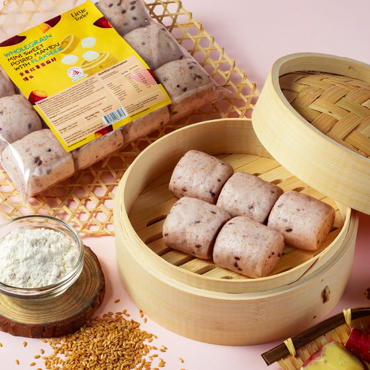 Wholegrain Mini Sweet Potato Mantou with Flaxseed