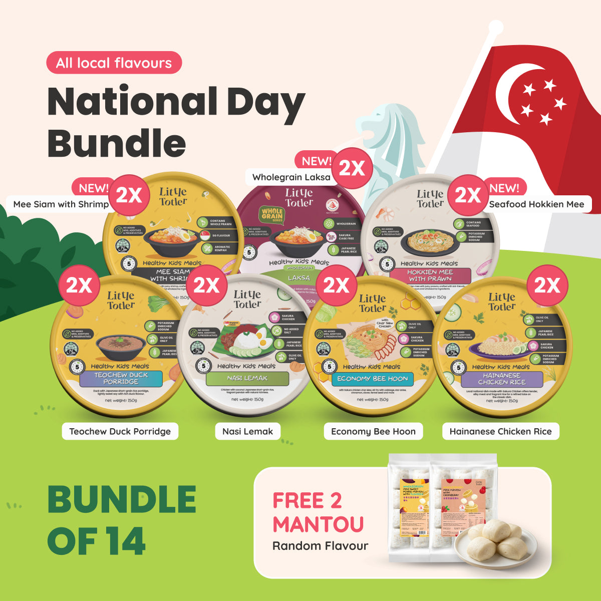 Little Totler Exclusive National Day Bundle (Local Flavours & Free Mantou!)