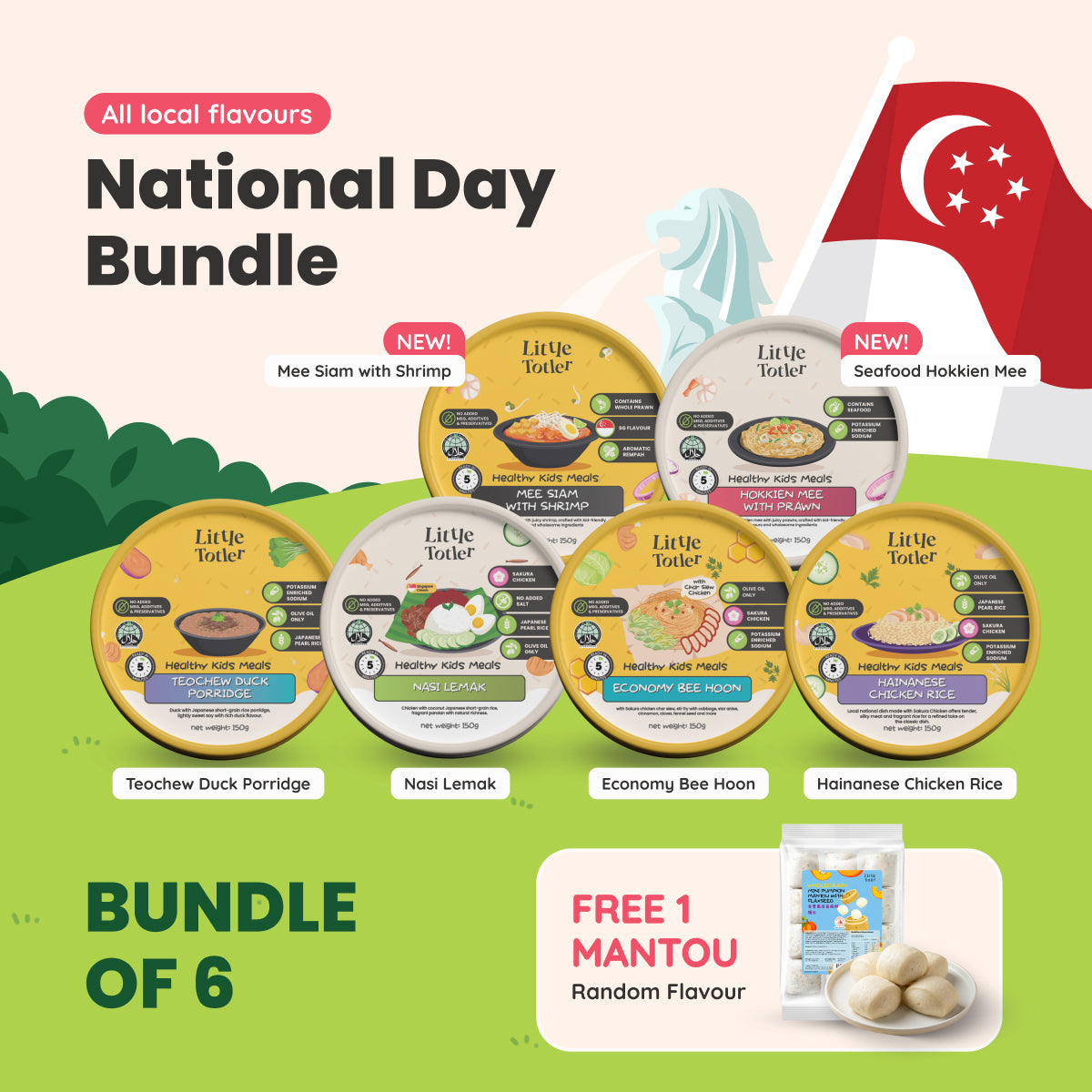 Little Totler Exclusive National Day Bundle (Local Flavours & Free Mantou!)