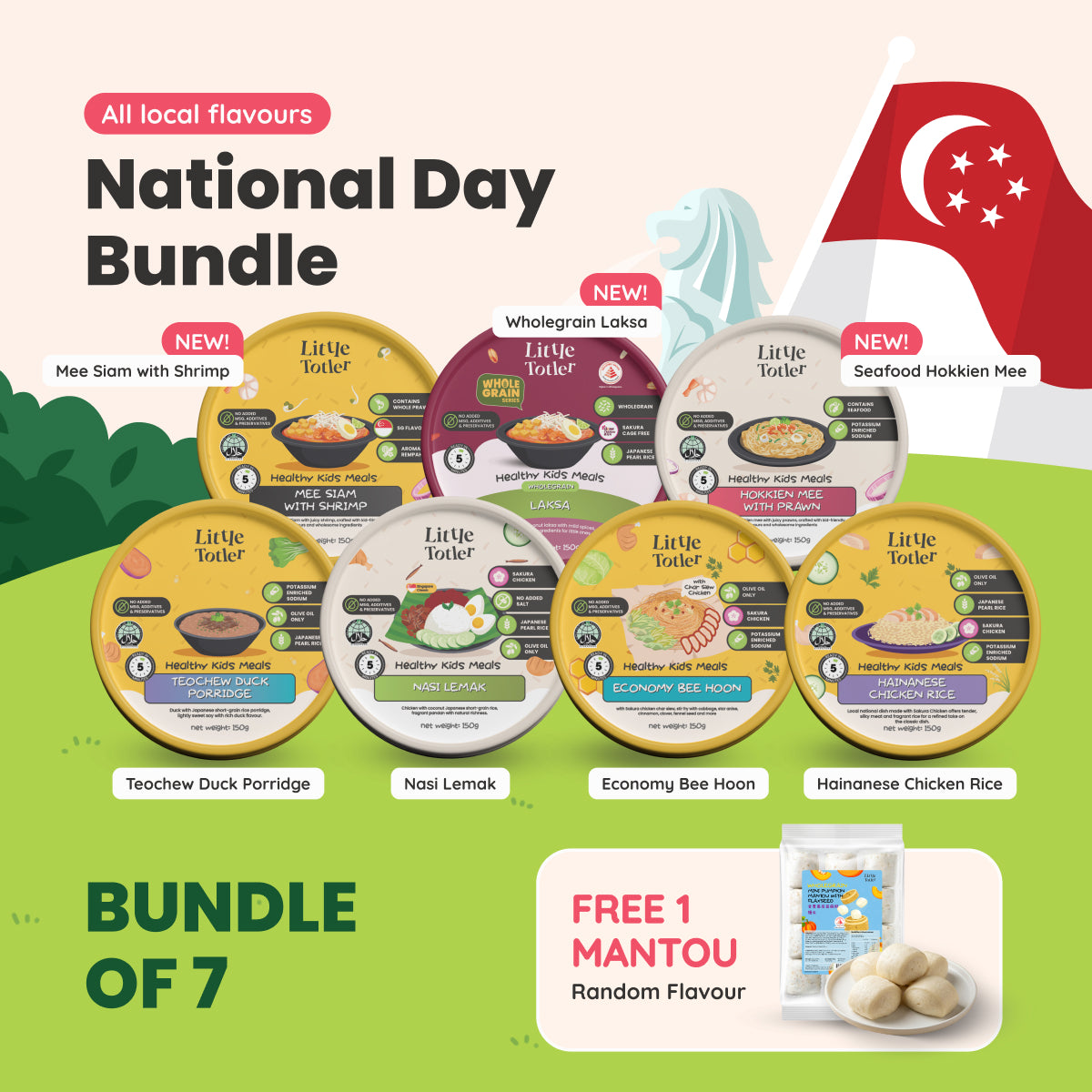 Little Totler Exclusive National Day Bundle (Local Flavours & Free Mantou!)