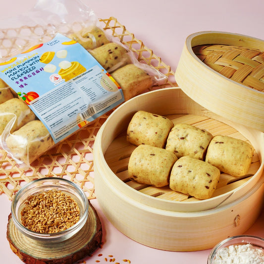 Wholegrain Mini Pumpkin Mantou with Flaxseed