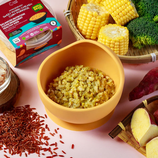 Wholegrain Sweet Potato Chicken Corn Porridge